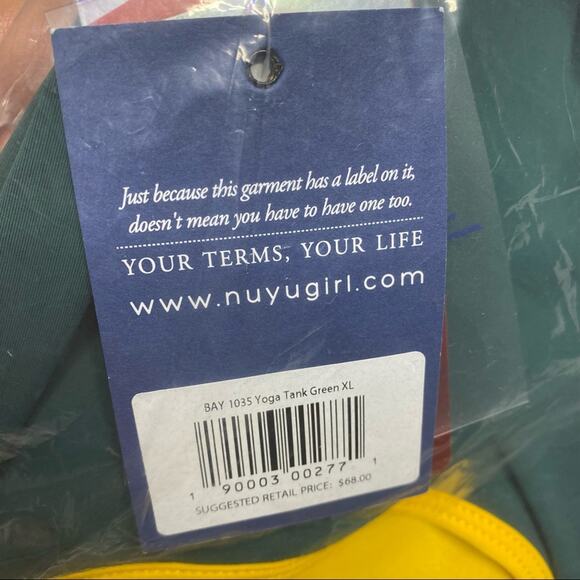 NEW NUYU Baylor University Yoga Tank in Green - Picture 7 of 7